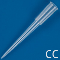 Beveled 200uL pipette tips, nature, CC series.