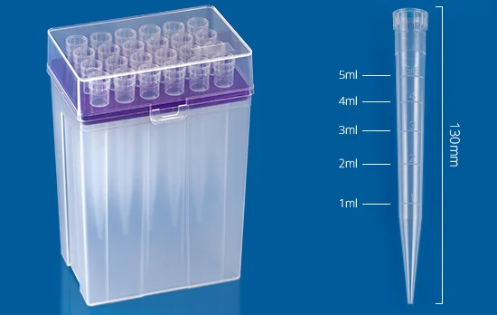 5mL pipette tips, 130mm length, large entrance, 5mL-G, 03.