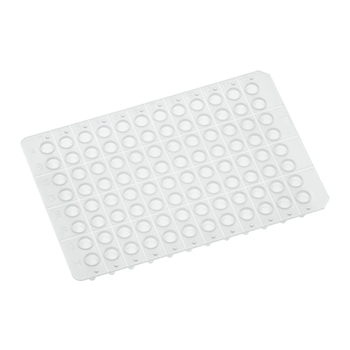 0.1 mL 96 well PCR plates, non skirted, natural.