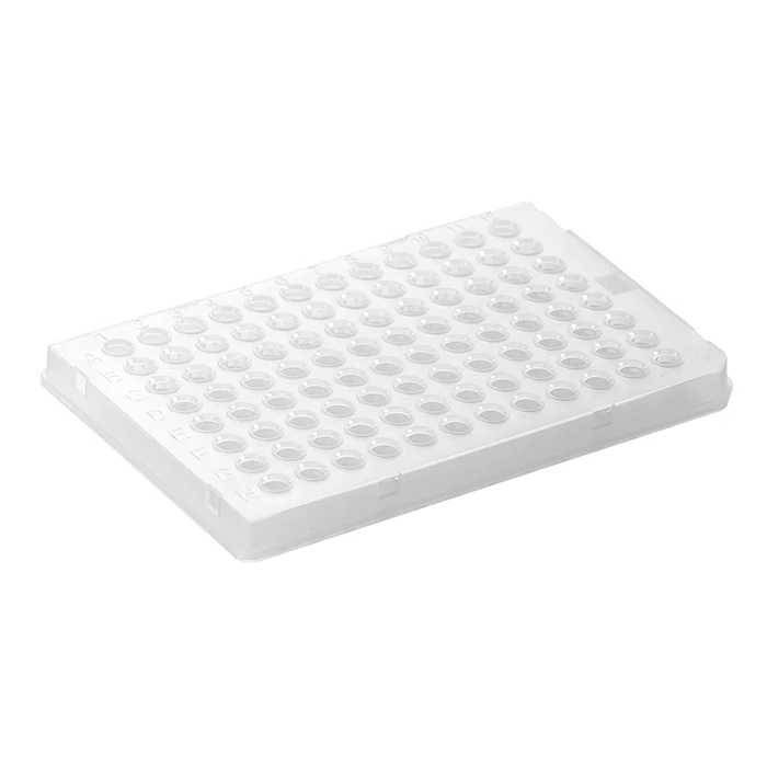 0.1 mL 96 well PCR plates, non skirted, natural.