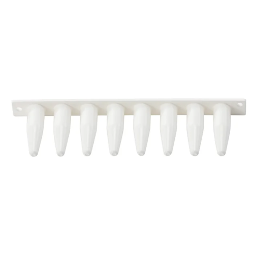 0.2mL PCR 8 tube strips, white.