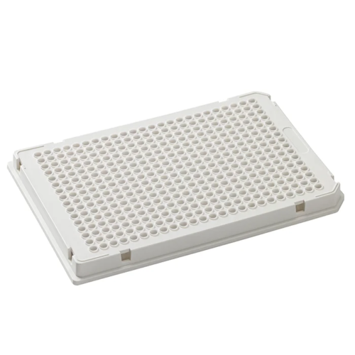 40 uL 384 well PCR plates, full skirted, white.