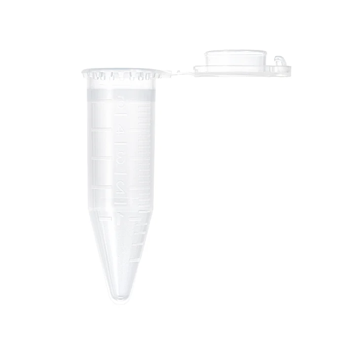 5mL microcentrifuge tubes with safety lock， mirror image.