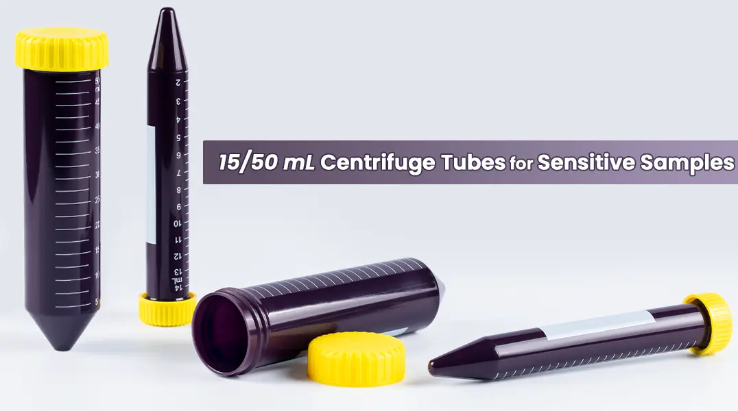 Centrifuge tubes amber color.